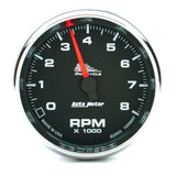 2-5/8" TACHOMETER 0-8000 RPM BLACK PRO-CYCLE