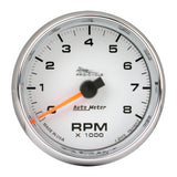 2-5/8" TACHOMETER 0-8000 RPM WHITE PRO-CYCLE