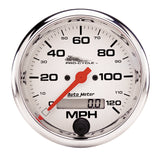 3-3/4" SPEEDOMETER 0-120 MPH WHITE PRO-CYCLE