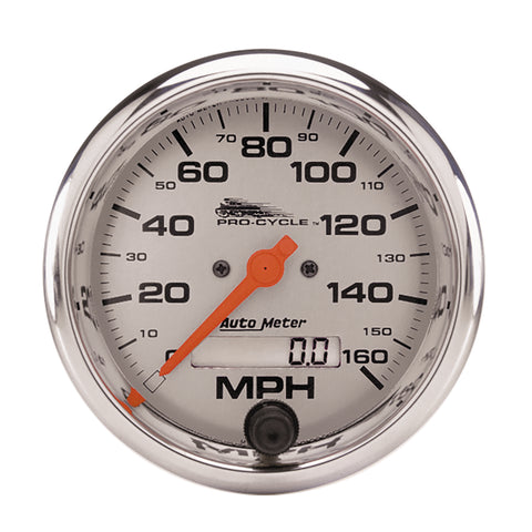 3-3/4" SPEEDOMETER 0-160 MPH SILVER PRO-CYCLE