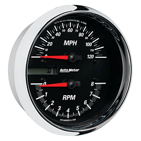 5" DIRECT FIT TACHOMETER/SPEEDOMETER COMBO 8K RPM/120 MPH BLACK PRO-CYCLE