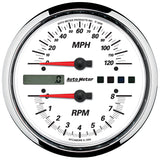 5" DIRECT FIT TACHOMETER/SPEEDOMETER COMBO 8K RPM/120 MPH WHITE PRO-CYCLE