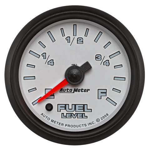 2-1/16" FUEL LEVEL PROGRAMMABLE 0-280 O WHITE PRO-CYCLE