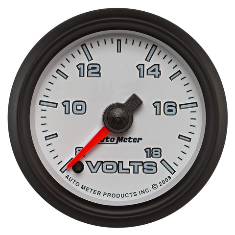 2-1/16" VOLTMETER 8-18V WHITE PRO-CYCLE