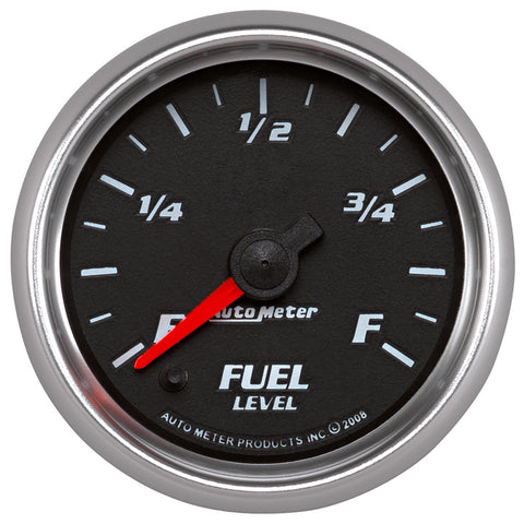2-1/16" FUEL LEVEL PROGRAMMABLE 0-280 O BLACK PRO-CYCLE