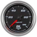 2-1/16" OIL PRESSURE 0-100 PSI BLACK PRO-CYCLE