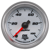 2-1/16" OIL PRESSURE 0-100 PSI WHITE PRO-CYCLE