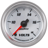 2-1/16" VOLTMETER 8-18V WHITE PRO-CYCLE