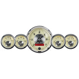 5 PC. GAUGE KIT 3-3/8" & 2-1/16" ELEC. SPEEDO W/LCD ODO PRESTIGE ANTQ. IVORY