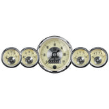 5 PC. GAUGE KIT 3-3/8" & 2-1/16" ELEC. SPEEDO W/WHEEL ODO PRESTIGE ANTQ. IVORY