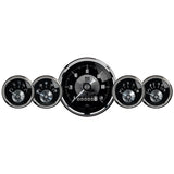 5 PC. GAUGE KIT 3-3/8" & 2-1/16" ELEC. SPEEDO W/WHEEL ODO PRESTIGE BLK. DIAMOND