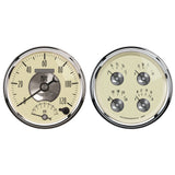 2 PC. GAUGE KIT 5" QUAD & TACH/SPEEDO 240-33 O PRESTIGE ANTQ. IVORY