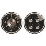 2 PC. GAUGE KIT 5 In. QUAD & TACH/SPEEDO 240-33 O PRESTIGE BLK. DIAMOND