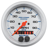 3-3/8" GPS SPEEDOMETER 0-100 MPH MARINE WHITE