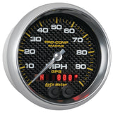 3-3/8 In. GPS SPEEDOMETER 0-100 MPH MARINE CARBON FIBER