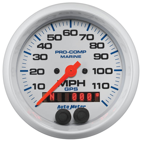 3-3/8" GPS SPEEDOMETER 0-120 MPH MARINE WHITE