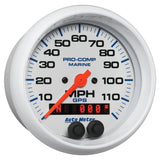 3-3/8" GPS SPEEDOMETER 0-120 MPH MARINE WHITE