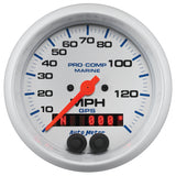 3-3/8" GPS SPEEDOMETER 0-140 MPH MARINE WHITE