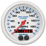 3-3/8" GPS SPEEDOMETER 0-200 MPH MARINE SILVER ULTRA-LITE