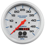 5" GPS SPEEDOMETER 0-50 MPH MARINE WHITE