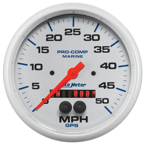5" GPS SPEEDOMETER 0-50 MPH MARINE WHITE