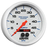 5" GPS SPEEDOMETER 0-50 MPH MARINE WHITE