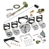 5 PC. GAUGE KIT 3-3/8" & 2-1/16" ELEC. SPEEDO W/ LCD ODO PRESTIGE PEARL
