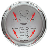 5" QUAD GAUGE 100 PSI/100-250 °F/8-18V/240-33 O MARINE CHROME