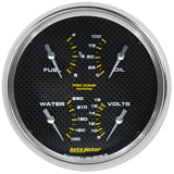5" QUAD GAUGE 100 PSI/100-250 °F/8-18V/240-33 O MARINE CARBON FIBER
