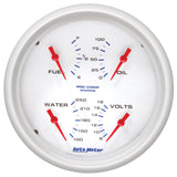 5" QUAD GAUGE 100 PSI/100-250 °F/8-18V/240-33 O MARINE WHITE