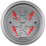 3-3/8" QUAD GAUGE 100 PSI/100-250 °F/8-18V/240-33 O MARINE SILVER