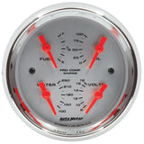 3-3/8" QUAD GAUGE 100 PSI/100-250 °F/8-18V/240-33 O MARINE CHROME