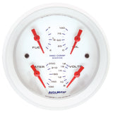 3-3/8" QUAD GAUGE 100 PSI/100-250 °F/8-18V/240-33 O MARINE WHITE