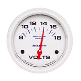 2-5/8" VOLTMETER 8-18V MARINE WHITE