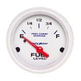 2-1/16" FUEL LEVEL 240-33 O MARINE WHITE