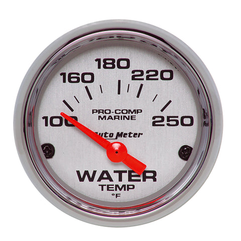2-1/16" WATER TEMPERATURE 100-250 °F MARINE CHROME ULTRA-LITE