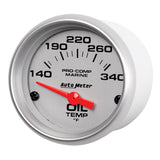 2-1/16" OIL TEMPERATURE 140-340 °F MARINE SILVER ULTRA-LITE