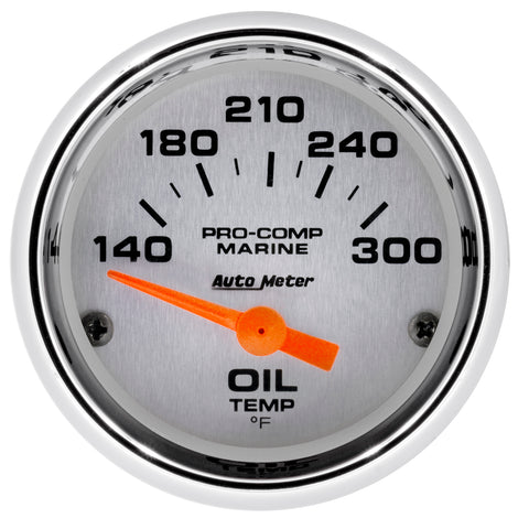 2-1/16" OIL TEMPERATURE 140-340 °F MARINE CHROME ULTRA-LITE