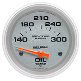 2-5/8" OIL TEMPERATURE 140-340 °F MARINE SILVER ULTRA-LITE