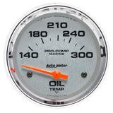 2-5/8" OIL TEMPERATURE 140-340 °F MARINE CHROME ULTRA-LITE
