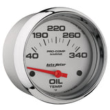 2-5/8" OIL TEMPERATURE 140-340 °F MARINE CHROME ULTRA-LITE