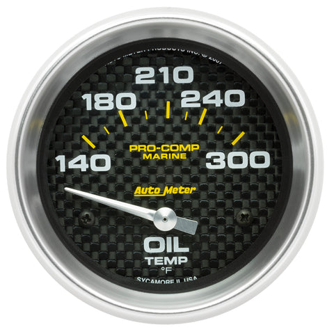 2-5/8" OIL TEMPERATURE 140-340 °F MARINE CARBON FIBER