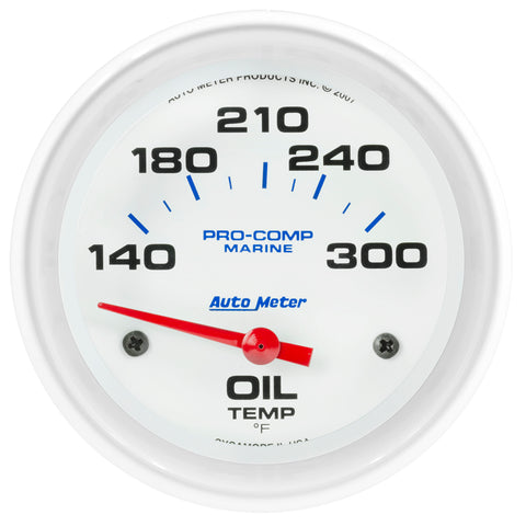2-5/8" OIL TEMPERATURE 140-340 °F MARINE WHITE