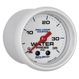 2-1/16" WATER PRESSURE 0-35 PSI MARINE WHITE