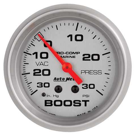 2-5/8" VACUUM/BOOST 30 IN HG/20 PSI MARINE SILVER ULTRA-LITE