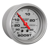 2-5/8" VACUUM/BOOST 30 IN HG/20 PSI MARINE SILVER ULTRA-LITE