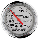 2-5/8" VACUUM/BOOST 30 IN HG/20 PSI MARINE CHROME ULTRA-LITE