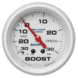 2-5/8" VACUUM/BOOST 30 IN HG/20 PSI MARINE WHITE