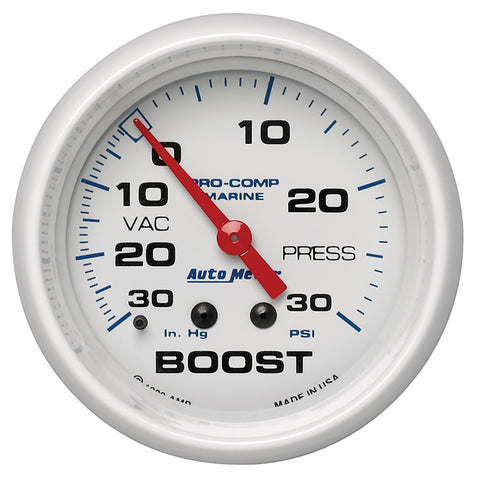 2-5/8" VACUUM/BOOST 30 IN HG/20 PSI MARINE WHITE