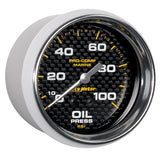 2-5/8" OIL PRESSURE 0-100 PSI MARINE CARBON FIBER